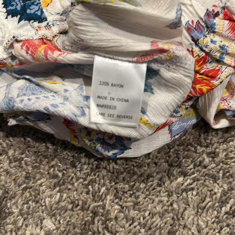 Cynthia Rowley Ruffled Pull On Skirt Size Large 100% Rayon - Picture 11 of 11